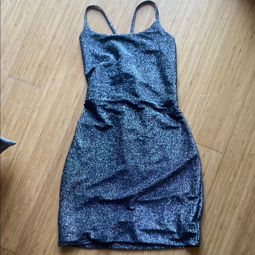Elegant Black Glitter Dress